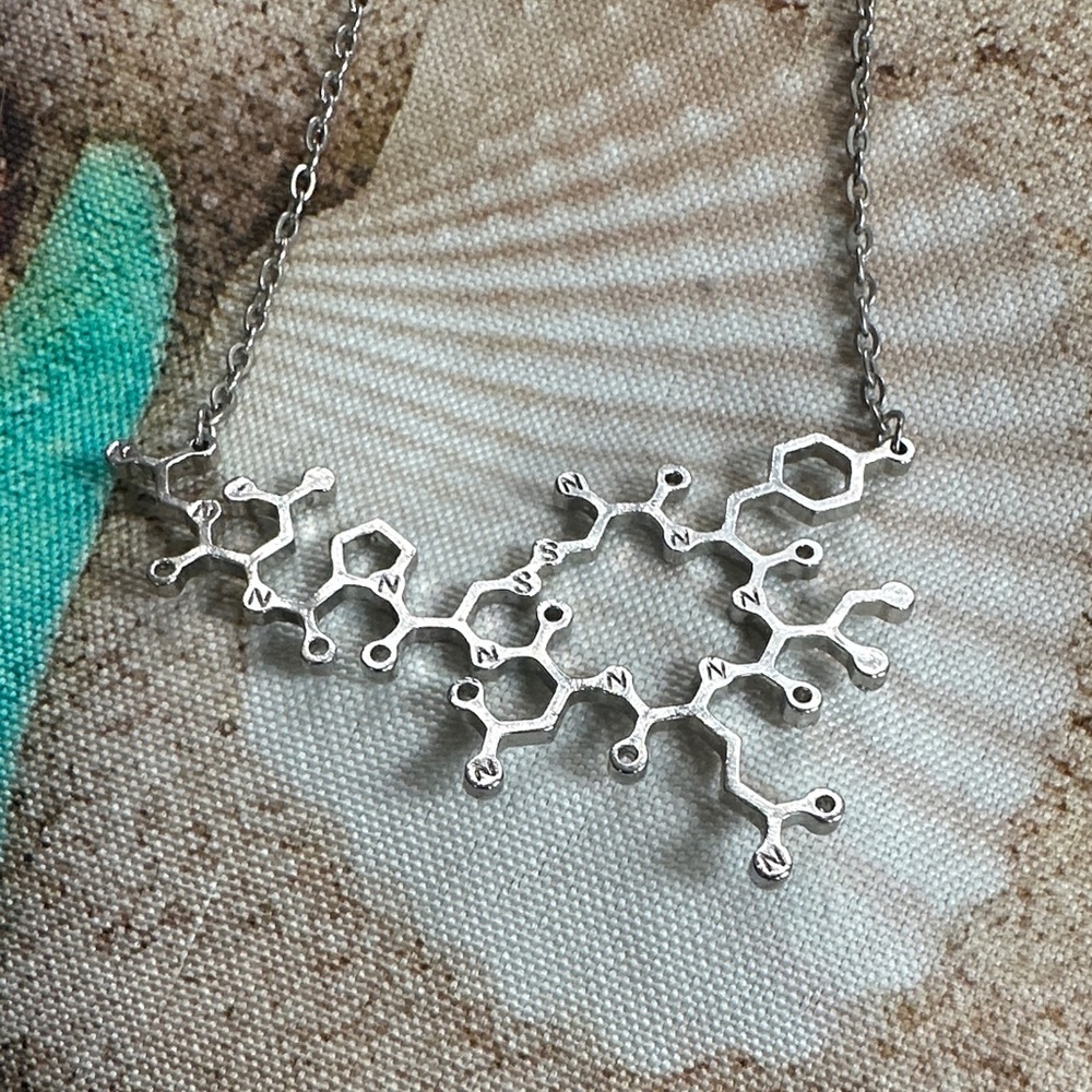 18” 925 Oxytocin Molecular Structure Necklace